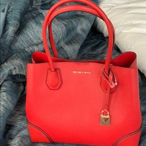 Micheal Kors Mercer Corner leather tote.